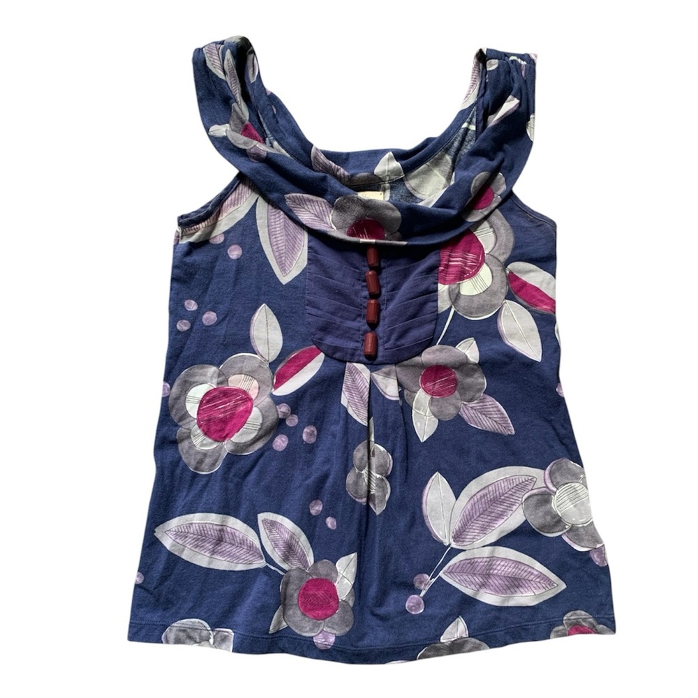 Ric Rac Floral Purple Tank Top XS